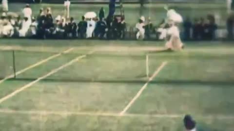 Footage from the Olympics in London 1908. Odd discus throw and dresses