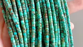 3mm Natural turquoise tube beads for making Handmade Beaded jewelry Set