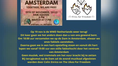 WWD Fires For Freedom 19 november 2022 De Dam Amsterdam