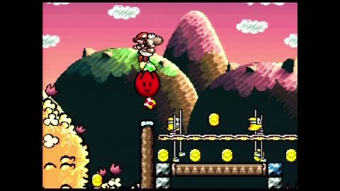 Super Mario World 2: Yoshi's Island Playthrough (Actual SNES Capture) - World 1