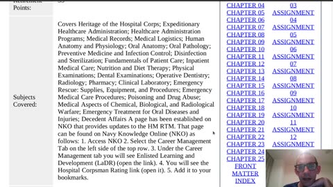 Summary of NAVEDTRA 14295B - Hospital Corpsman (HM)