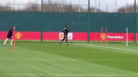 Anthony Martial in individual training.