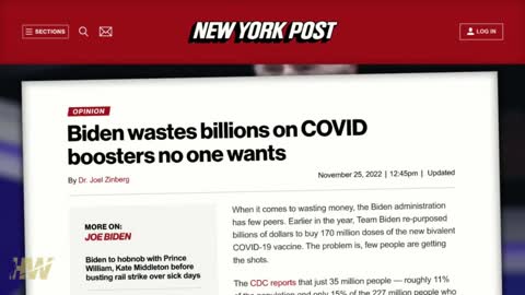 Biden's Booster Investment Goes Down the Toilet as Americans Reject New C19 Shots