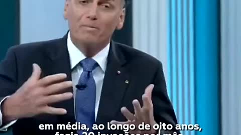 Bolsonaro parle du MST les invasions des propriétés privés, de terres productives