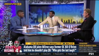 UNDISPUTED Skip Bayless reacts Milroe say Bill O'Brien told him he should change positions from QB