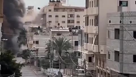⚡️Footage of IDF Strike on Gaza Tuesday (Unverified clip)