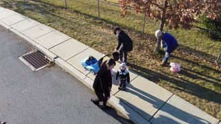 Mason looking at the Drone