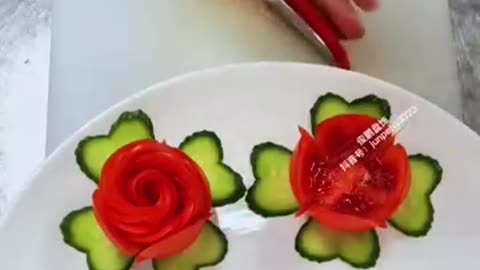 Super salad decoration idea || easy and beautiful salad decorations || cucumber decoration # 22