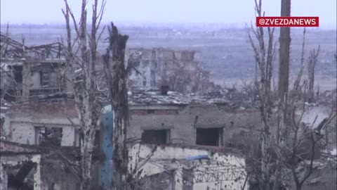 Destruction in Marinka, Donestk