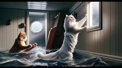 Cat on titanic 🥰🥰
