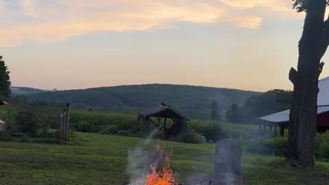 Relaxing By the Fire