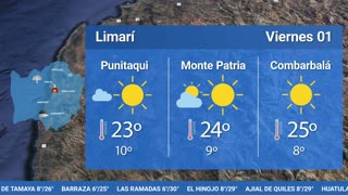 EL TIEMPO EN LA REGIÓN - VIERNES 01 DICIEMBRE