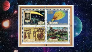 Astronomy and Space Stamps - Aitutaki
