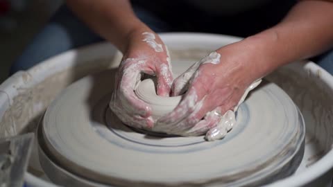Highly skilled pottery making CRAFT