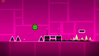 Playing Geometry Dash