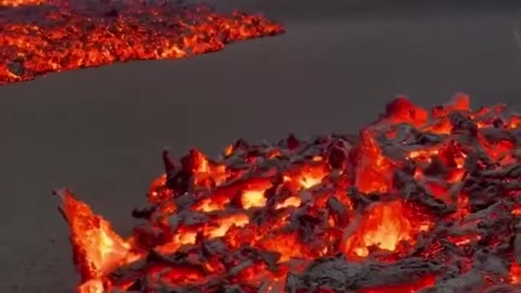 Lava flow on the island of La Palma
