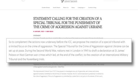 The Special Tribunal should be constituted against Russia - UK Column News - 9th January 2023