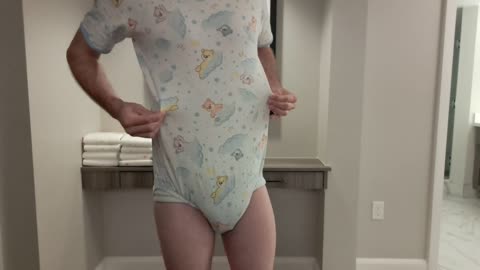 My new Bear Hugz onsie from Changing Times Diaper Company, comfy & great for sleeping or littlespace