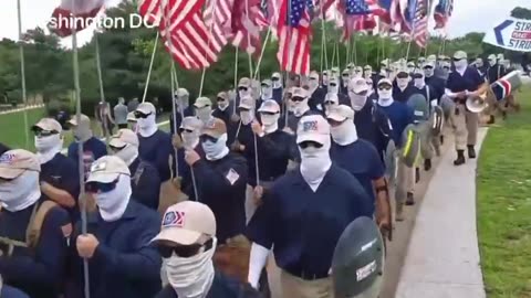 200 Masked, Fully-Uniformed, 'Patriot Front' Feds Descend on the U.S Capitol...