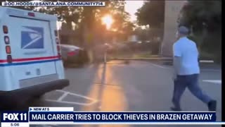 Mail Carrier Gets Run over By Postal Thieves.. and Still goes To Work!! 😵🤯