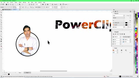 PowerClip in CorelDRAW in Hindi