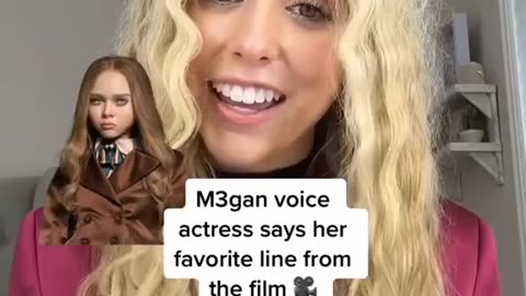 M3gan voice actress says her favorite line# from the film