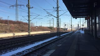 Train traffic ICE train station Limburg