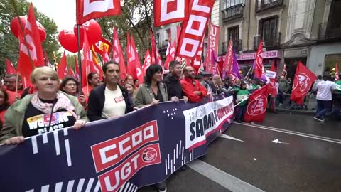 “Se vive mal”, dice manifestante en España