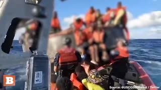 WATCH: 311 Migrants Apprehended on Sinking Boat Off Cuban Coast