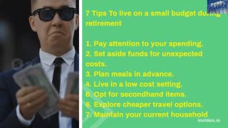 7 Tips To live on a small budget during retirement