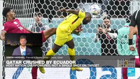 Qatar crushed in opener: Host nation beaten 2-0 by Ecuador in first-ever game