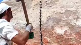 How to break a large stone?