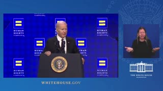 biden: "[Republicans] want to ban pride flags from flying on public lands. Who the hell..."