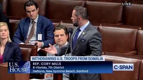 WATCH: @RepMillsPress voices support for my War Powers Resolution to remove U.S. troops from Somalia