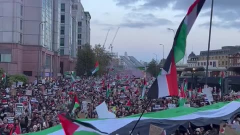 Anti-Israel-Sprüche in London am Samstagnachmittag