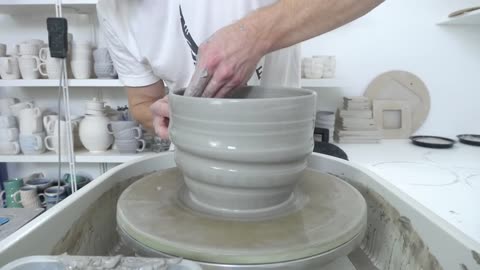 Satisfying Pottery ASMR - Swirly Planter