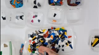 Sorting Lego Wedges, plates.