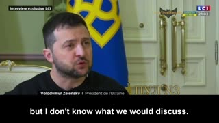 Zelensky says some people suggest he and Putin sit down to negotiate peace