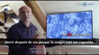 Sangre de vacunado los globulos rojos se pegan formando trombos coagulacion Dr Armin Koroknay 19-COV