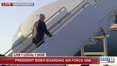 Joe Biden tripped going up the stairs again today.