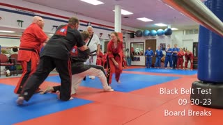 2023-09-30 Black Belt Test - Lillian Board Break