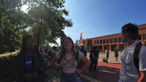 LARGE CROWD & MANY CONVERSATIONS WHILE PREACHING THE GOSPEL OF JESUS CHRIST @ Kent State University