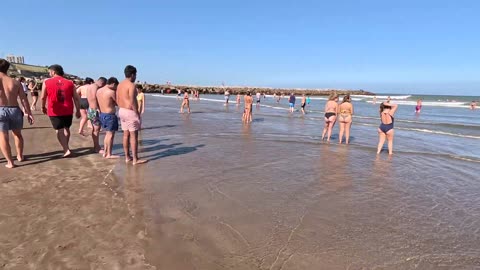 🇦🇷 Mar Del Plata Beach Windy Day Argentina