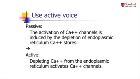 Active/Passive Voice - Stanford University, School of Medicine