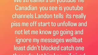 Here was saying a live streamers unfollow me on ig 7/18/23