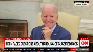 Biden LAUGHS OFF Reporters As They BEG Him To Answer Questions About The Documents