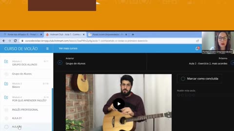 Mostrando o Curso Mestre do Violão do Básico ao Avançado Portal Jovem Empreendedor Online por dentro