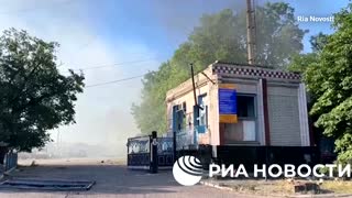 Russian news says Ukraine attacked Russian-held town