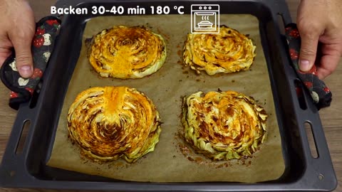 Cabbage steak in the oven. A simple and delicious cabbage recipe.