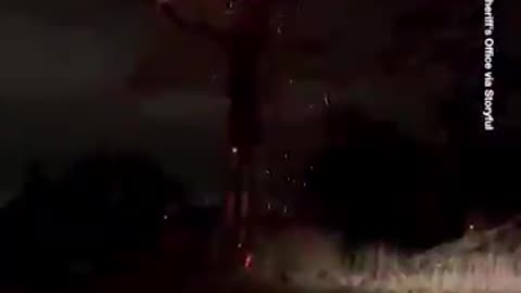 Lightning Strikes: Tree Sparking "Like Fireworks" Stuns Onlookers